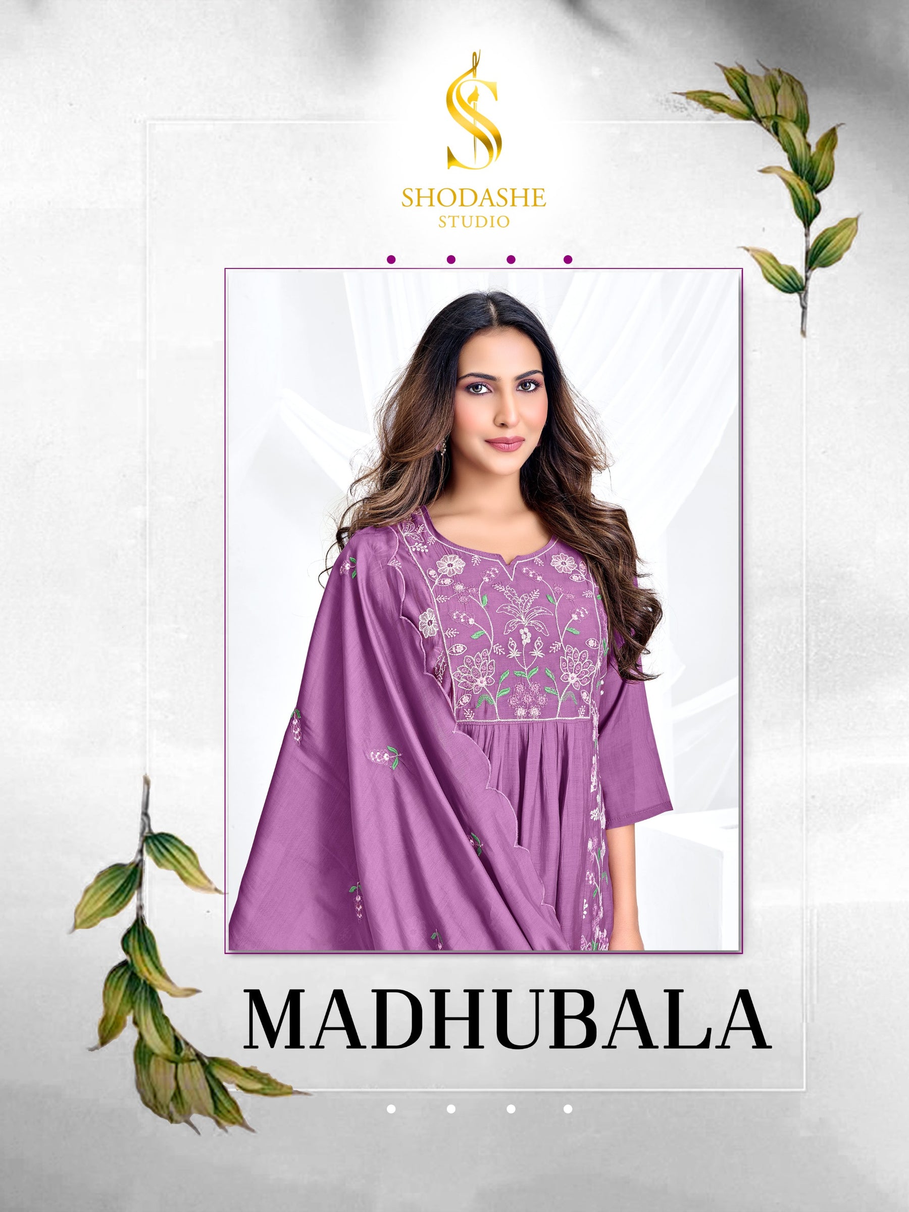 Madhubala MulChanderi Anarkali Suit Set - Designer 3 Piece L to 3XL
