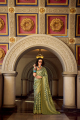 RajPath Fabrics Goldmine Tissue Silk Designer Saree - 6 Pcs Wholesale Set