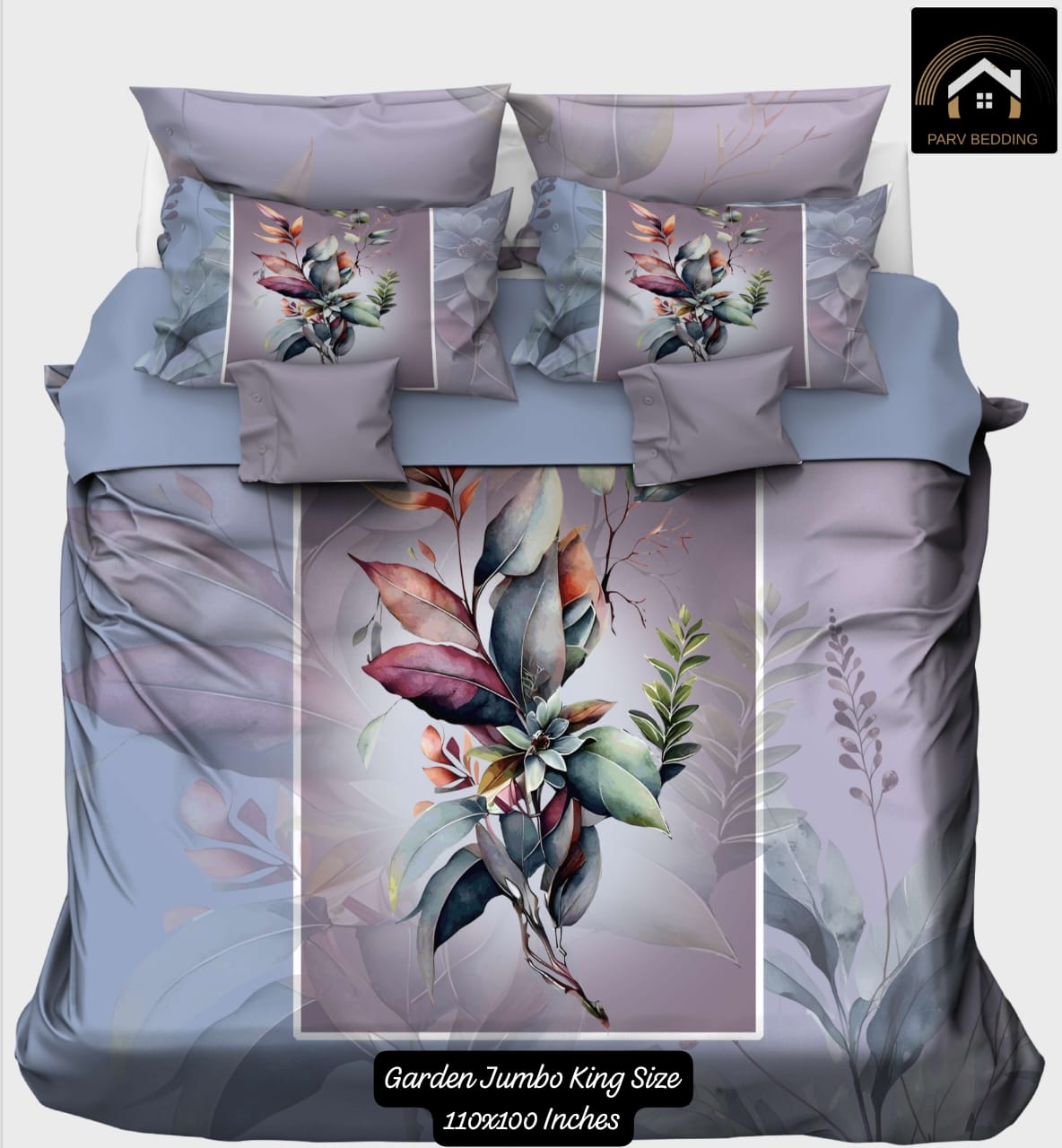 7D Garden Jumbo King Size Bedsheet 110x110 Inches – M.R. Saree Emporium