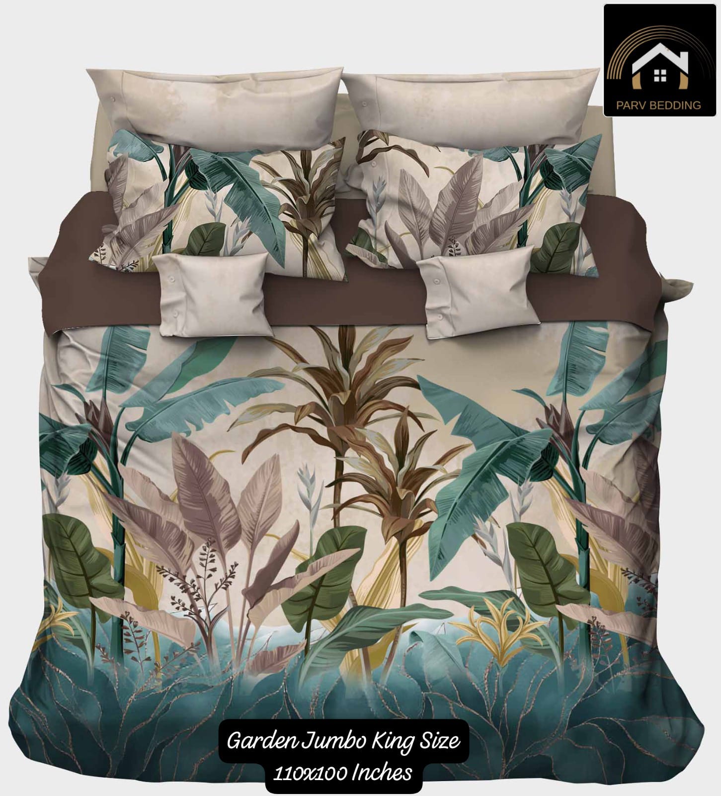 7D Garden Jumbo King Size Bedsheet 110x110 Inches – M.R. Saree Emporium