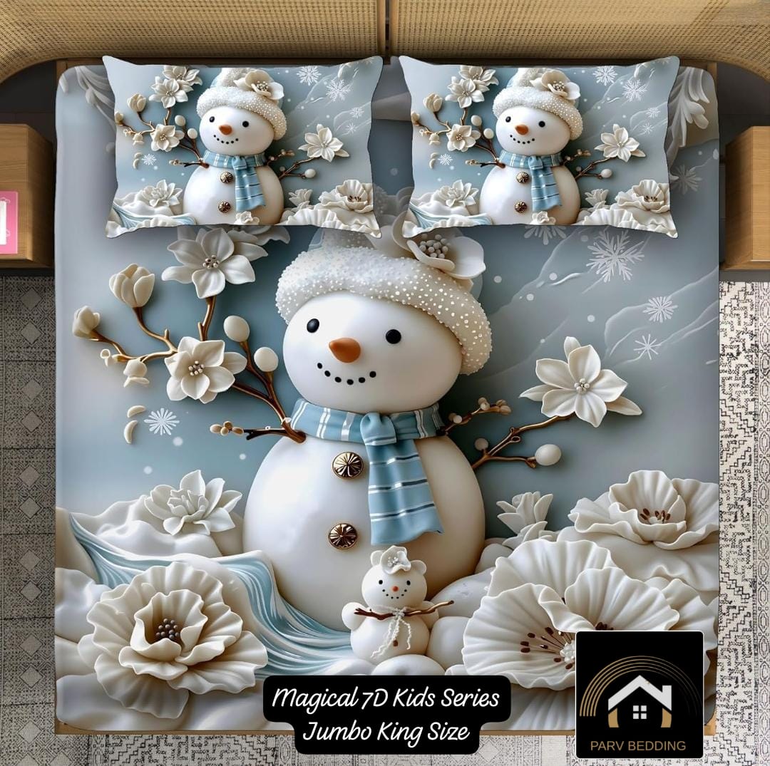 7D Magical 7d Kides Series Jumbo King Size Bedsheet 110x110 Inches – M.R. Saree Emporium