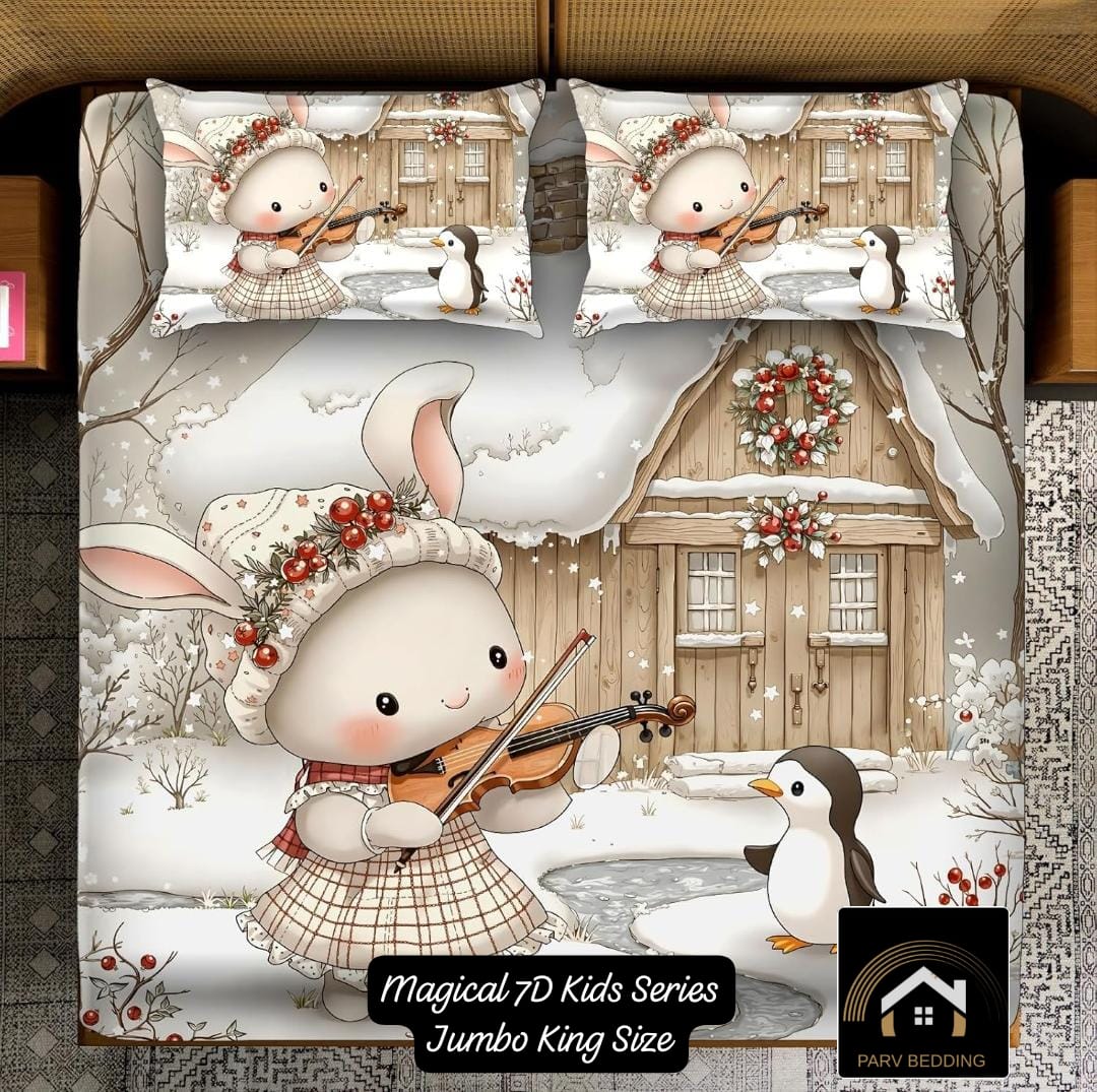 7D Magical 7d Kides Series Jumbo King Size Bedsheet 110x110 Inches – M.R. Saree Emporium