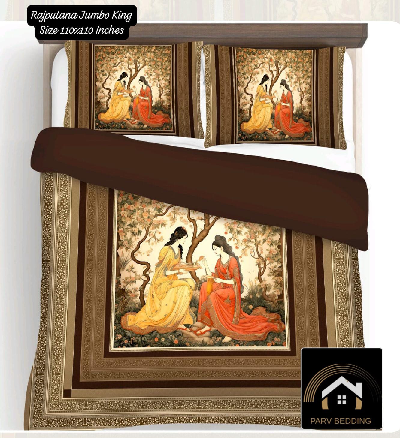 7D Rajputana Jumbo King Size Bedsheet 110x110 Inches – M.R. Saree Emporium
