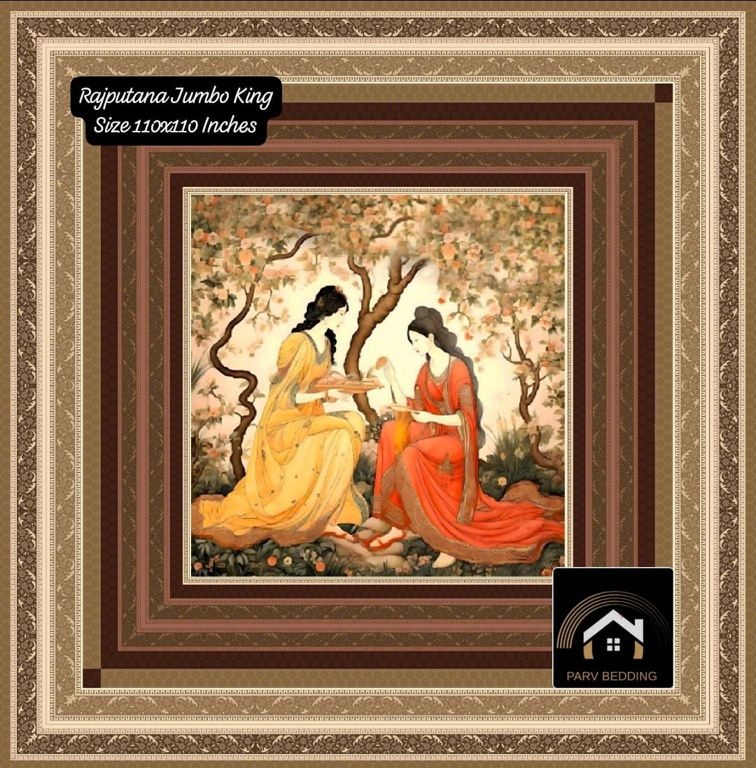7D Rajputana Jumbo King Size Bedsheet 110x110 Inches – M.R. Saree Emporium