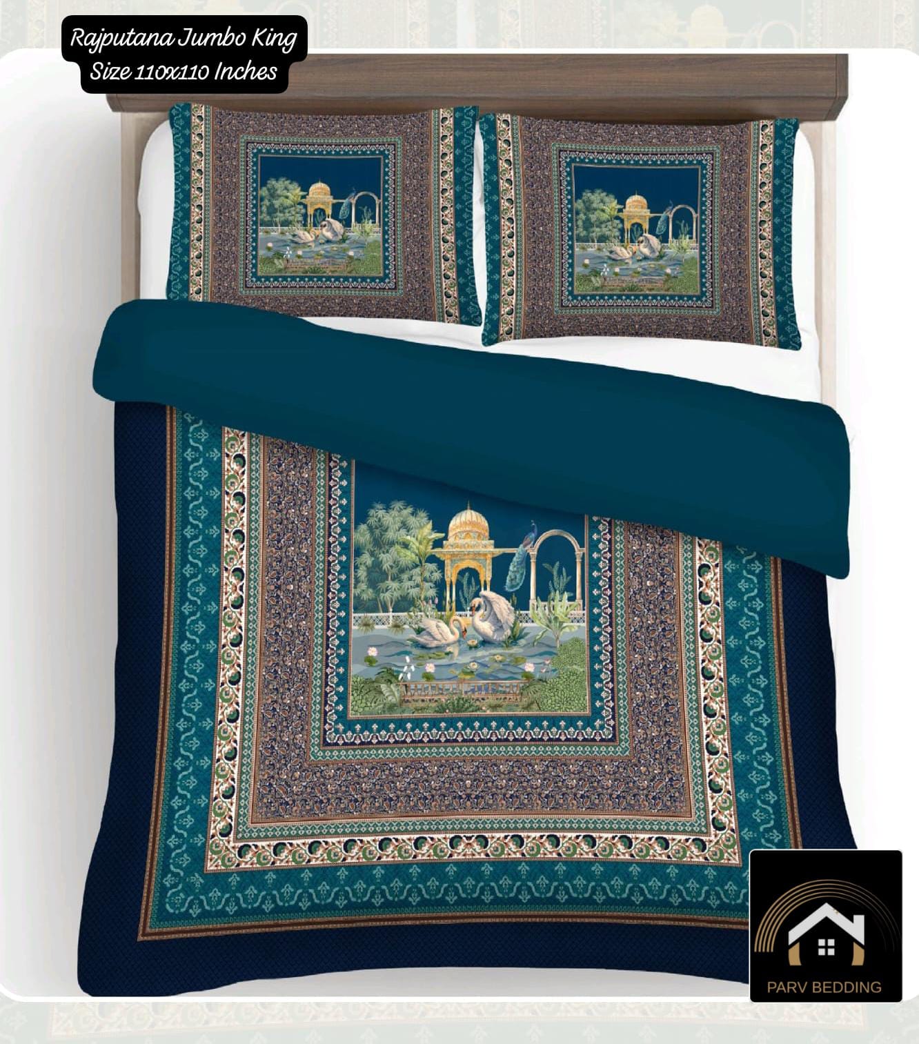 7D Rajputana Jumbo King Size Bedsheet 110x110 Inches – M.R. Saree Emporium