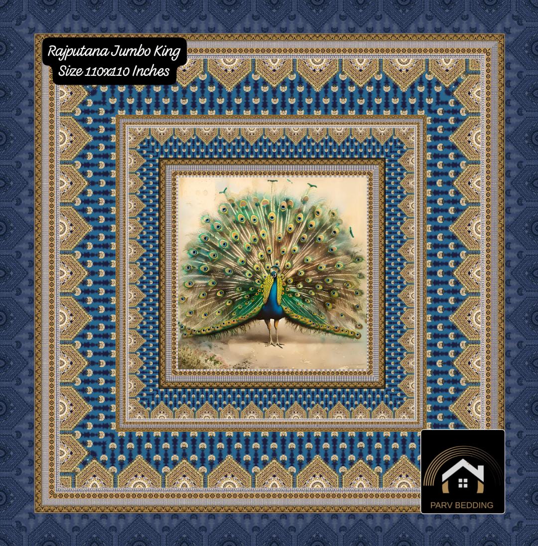 7D Rajputana Jumbo King Size Bedsheet 110x110 Inches – M.R. Saree Emporium