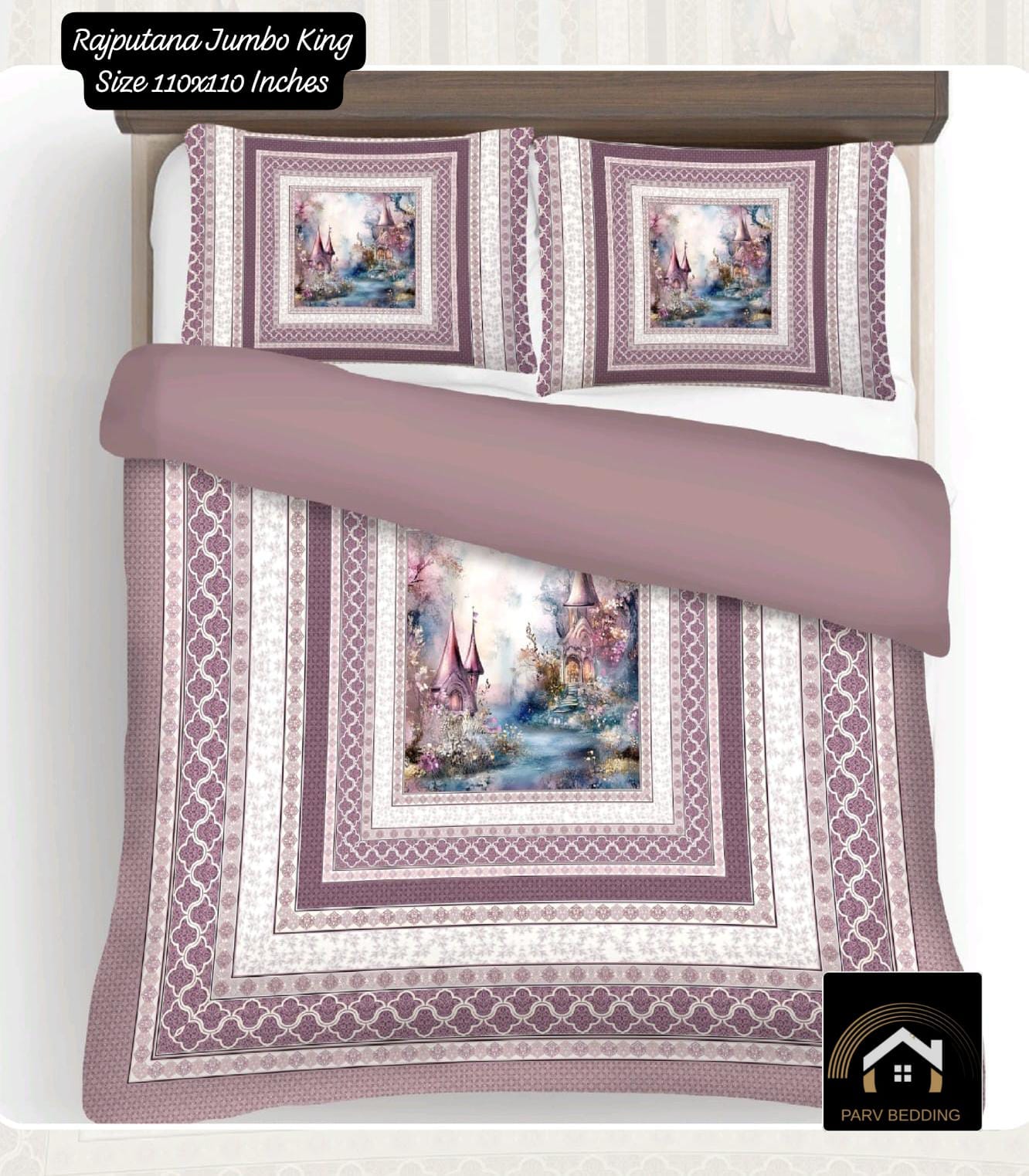 7D Rajputana Jumbo King Size Bedsheet 110x110 Inches – M.R. Saree Emporium