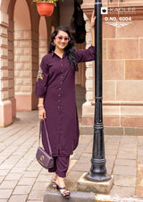 Kadlee Blue Bell Indox Kurti Pant Set - 6 PCS Set - Thread Work Designer Collection - M.R. Saree Emporium
