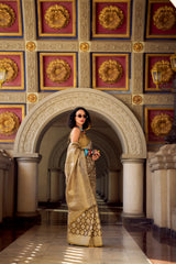 RajPath Fabrics Goldmine Tissue Silk Designer Saree - 6 Pcs Wholesale Set