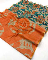 Lisha Soft Cotton Linen Saree with Zari Border & Fancy Tassels – 12 Pcs Set-M.R. Saree Emporium