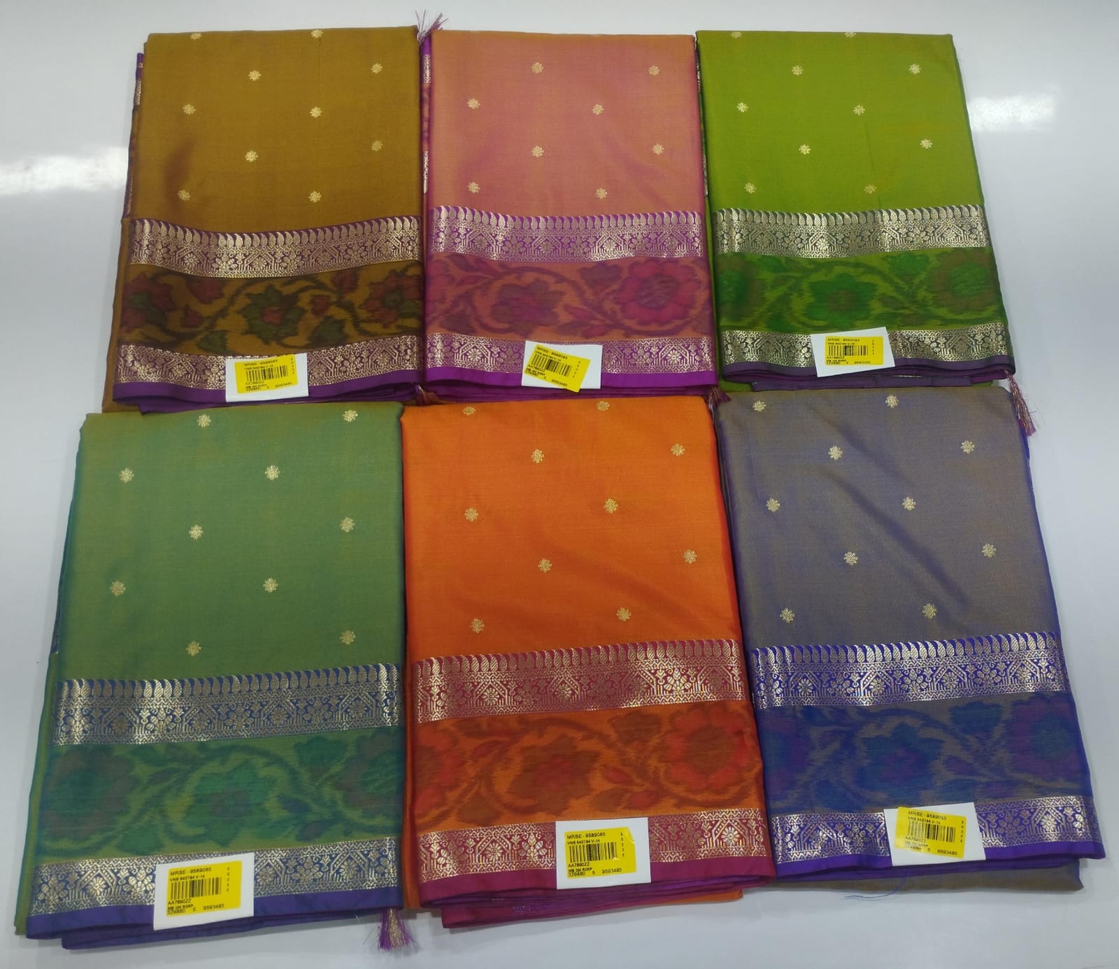 Festive Woven Butta Silk Saree – 6 Pcs Set-M.R. Saree Emporium