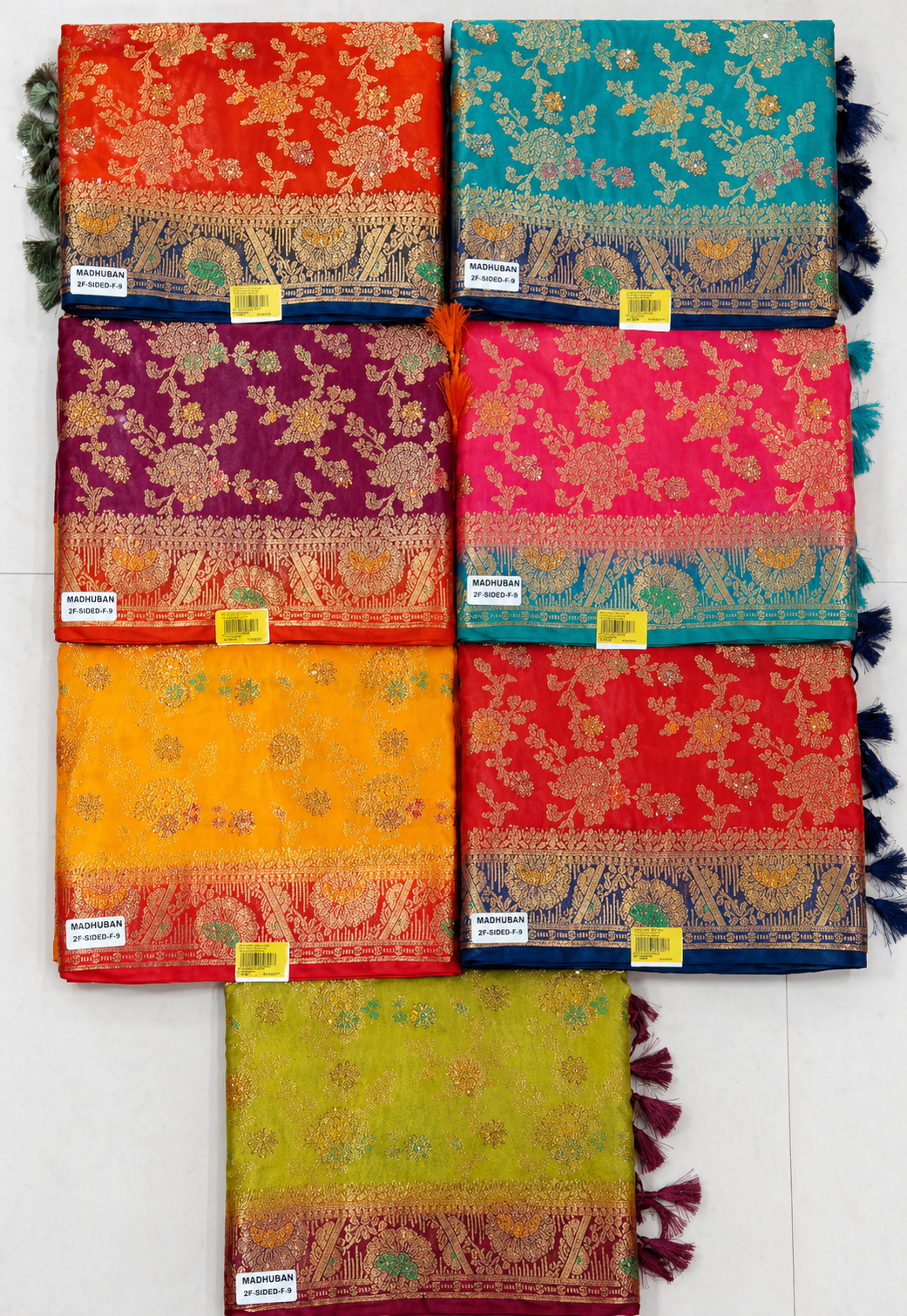 Saree for Women - Silk Floral Zari Wedding Saree Designer Collection (MOQ 6 PCS) - M.R. Saree Emporium