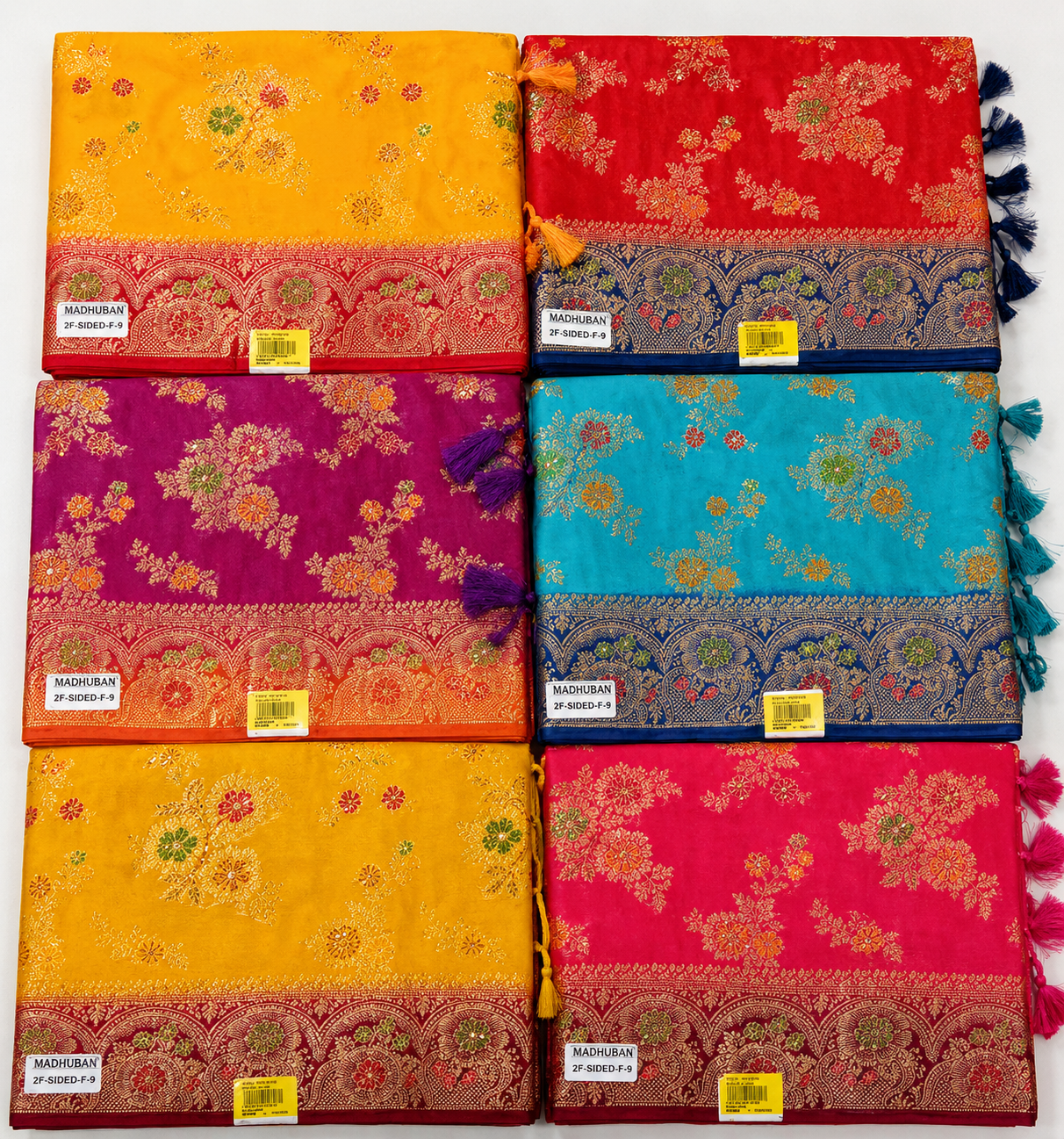 Saree for Women - Silk Floral Zari Work Wedding Saree Designer Collection (MOQ 6 PCS) - M.R. Saree Emporium