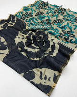 Lisha Soft Cotton Linen Saree with Zari Border & Fancy Tassels – 12 Pcs Set-M.R. Saree Emporium