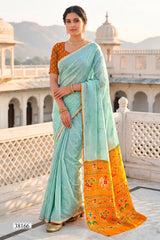Vallabhi Aasman Vol-02 Moss Fabric Fancy Saree Set - Swarovski Work Designer Party Wear Sarees - 6 PCS - M.R. Saree Emporium