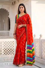 Vallabhi Aasman Vol-03 Moss Fabric Fancy Saree Set - Swarovski Work Designer Party Wear Sarees - 6 PCS - M.R. Saree Emporium