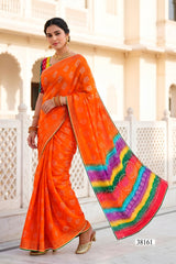 Vallabhi Aasman Vol-03 Moss Fabric Fancy Saree Set - Swarovski Work Designer Party Wear Sarees - 6 PCS - M.R. Saree Emporium