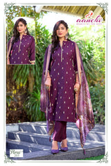 Aanchi Flora 2.0 Roman Silk Suit Set with Fancy Digital Dupatta (M-2XL) – 4 Pcs | M.R. Saree Emporium