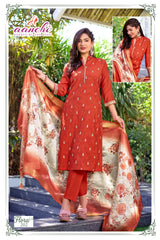 Aanchi Flora 2.0 Roman Silk Suit Set with Fancy Digital Dupatta (M-2XL) – 4 Pcs | M.R. Saree Emporium