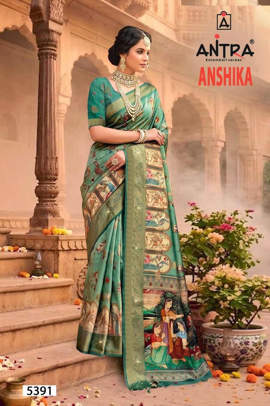 Antra Anshika Premium Designer Silk Saree - 6 PCS Wholesale Set