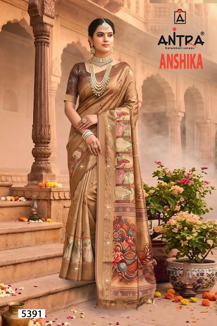 Antra Anshika Premium Designer Silk Saree - 6 PCS Wholesale Set