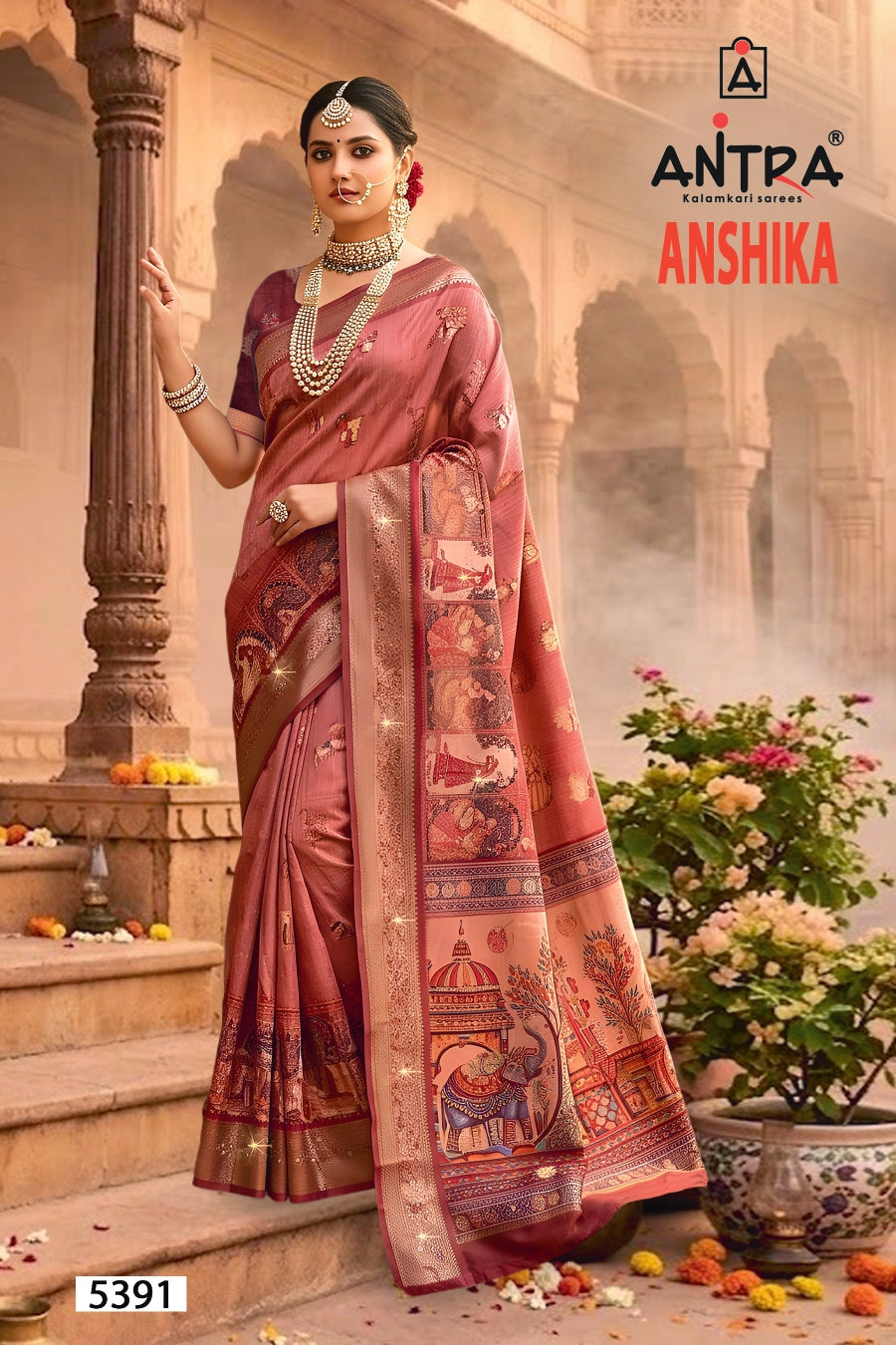 Antra Anshika Premium Designer Silk Saree - 6 PCS Wholesale Set