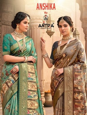 Antra Anshika Premium Designer Silk Saree - 6 PCS Wholesale Set