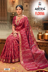 Antra Florina Premium Fancy Silk Designer Saree - 6 PCS Wholesale Set