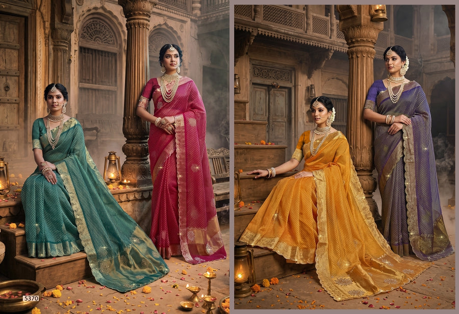 Antra Sargam Vol-3 Premium Fancy Silk Designer Saree - 4 PCS Wholesale Set