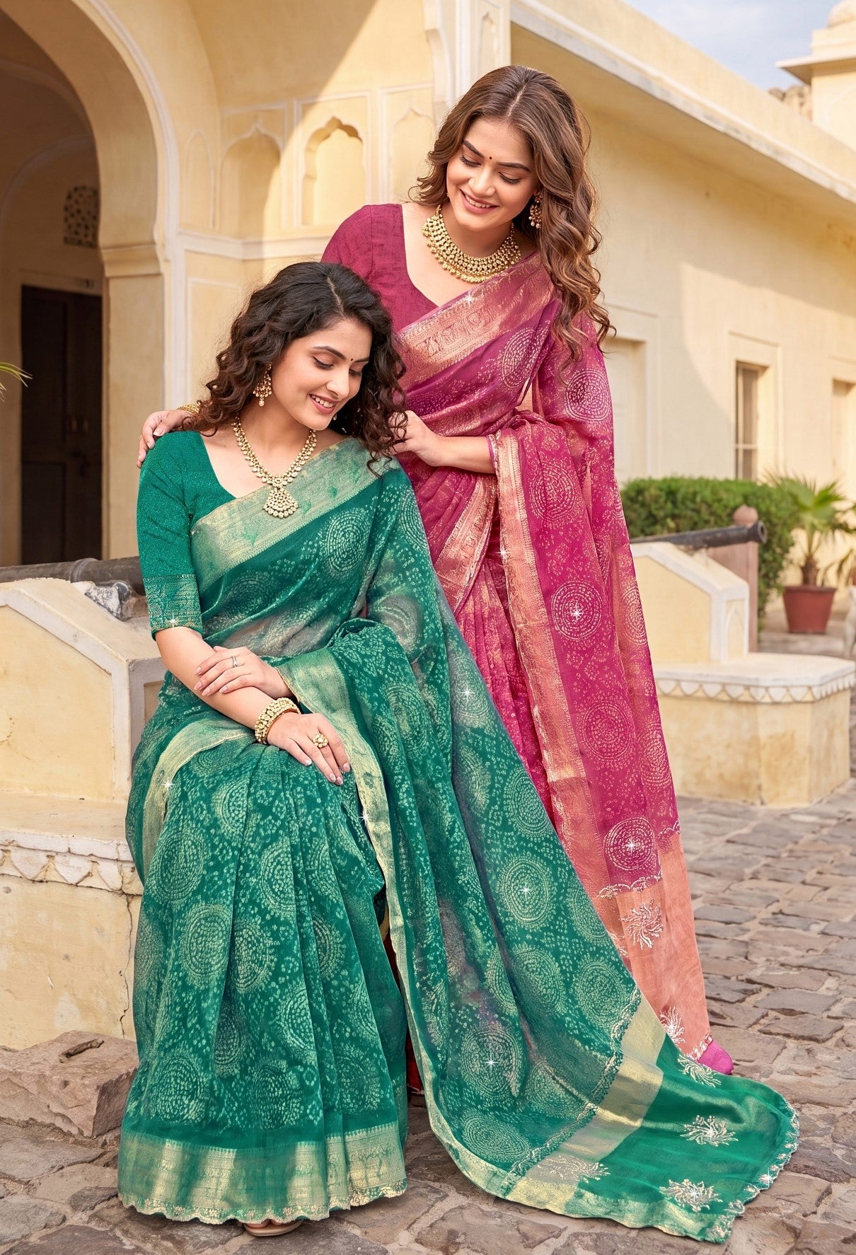 Antra Sargam Vol-4 Premium Fancy Silk Designer Saree - 4 PCS Wholesale Set