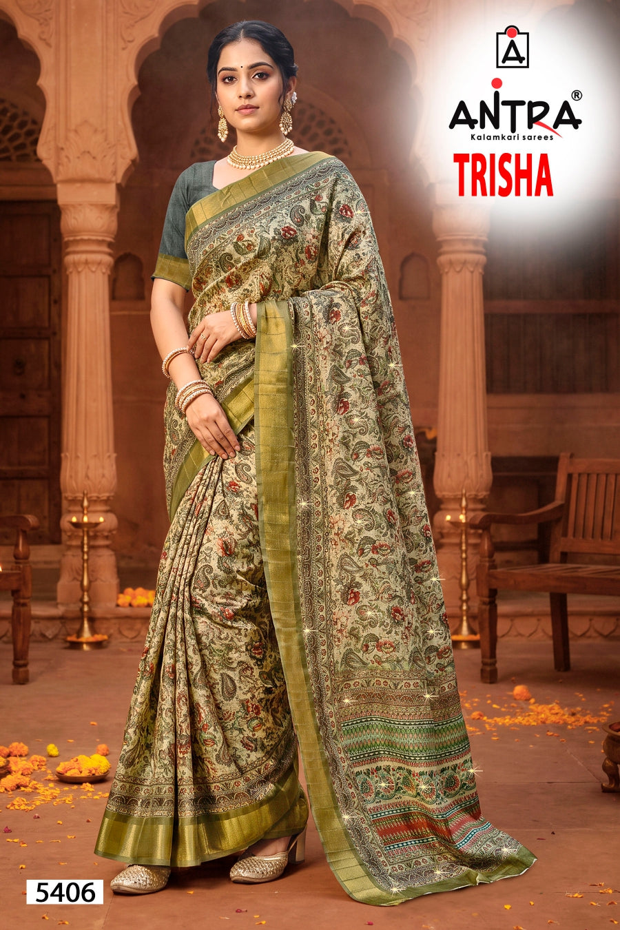 Antra Trisha Premium Designer Silk Saree - Wedding & Festive Wear - 4 PCS Wholesale Set