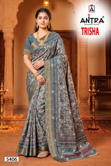 Antra Trisha Premium Designer Silk Saree - Wedding & Festive Wear - 4 PCS Wholesale Set