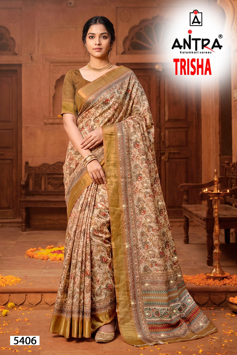 Antra Trisha Premium Designer Silk Saree - Wedding & Festive Wear - 4 PCS Wholesale Set
