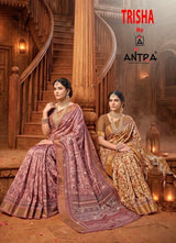 Antra Trisha Premium Designer Silk Saree - Wedding & Festive Wear - 4 PCS Wholesale Set