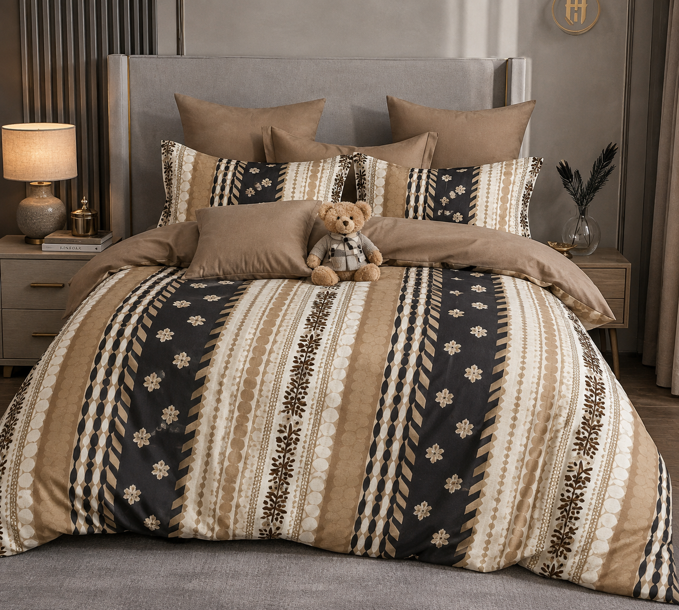 Audi Printed Double Bedsheet