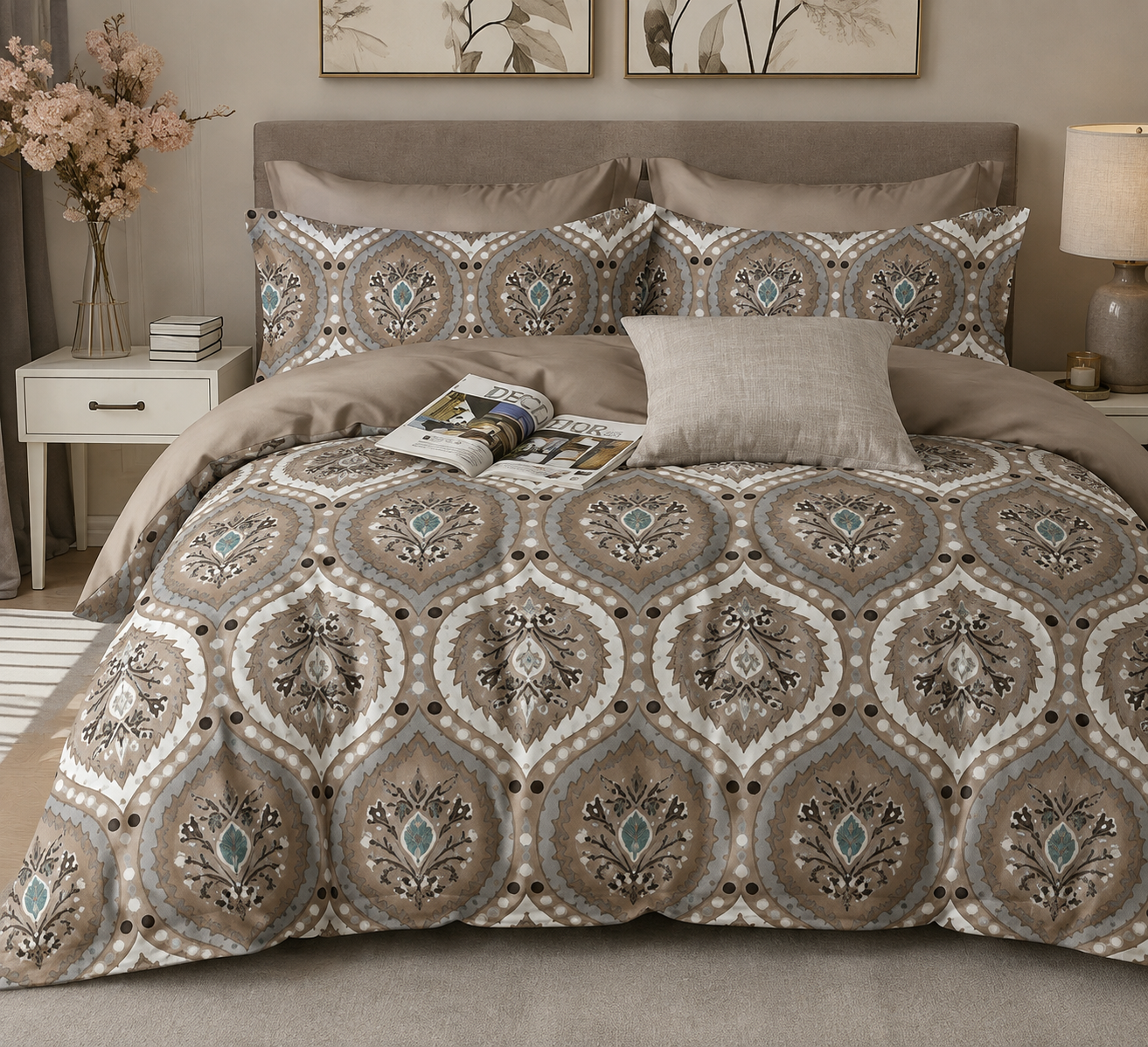 Audi Printed Double Bedsheet