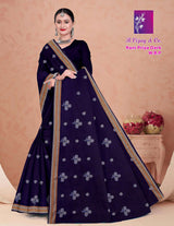 B. Vijay & Co. Rani Priya Dark W.B.P Maroon Printed Cotton Saree – 8 Pcs Set-M.R. Saree Emporium