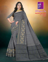 Laxmi Soraski Cotton Saree with Print Work – 8 Pcs Set -M.R. Saree Emporium