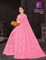 Pure Cotton Masti Doriya Saree with Floral Butta Print – 8 Pcs Set Soft & Comfortable Wear M.R. Saree Emporium