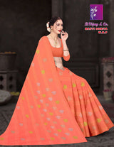 Pure Cotton Masti Doriya Saree with Floral Butta Print – 8 Pcs Set Soft & Comfortable Wear M.R. Saree Emporium