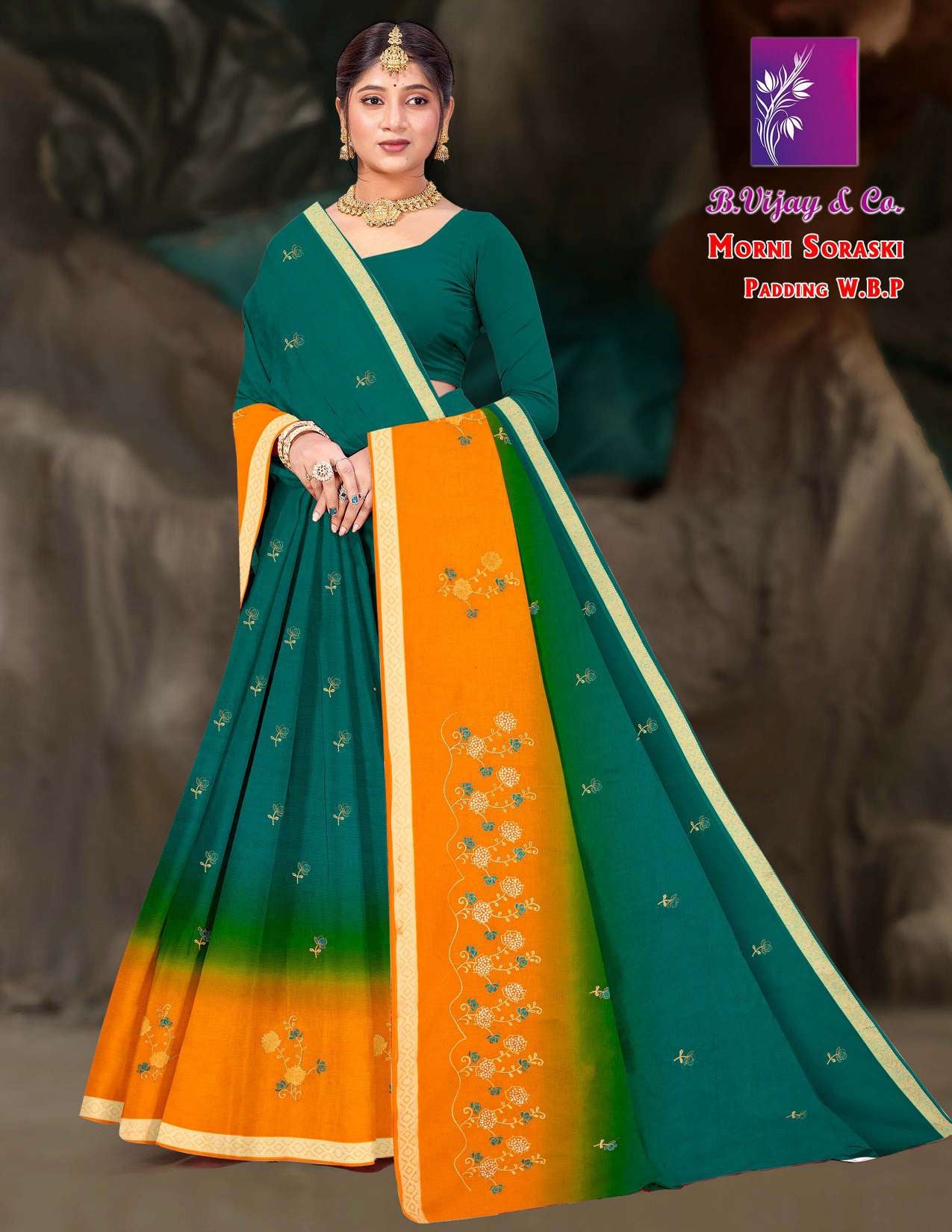 Morni Soraski Padding W.B.P Cotton Saree – 8 Pcs Set-Wholesale-M.R. Saree Emporium