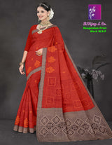 B. Vijay & Co. Roopmilan Print Work Saree – Cotton 8 Pcs Set-M.R. Saree Emporium