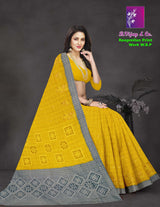 B. Vijay & Co. Roopmilan Print Work Saree – Cotton 8 Pcs Set-M.R. Saree Emporium