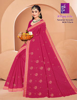 B. Vijay & Co. Tanatan Soraski W.B.P Dark Cotton Saree – 8 Pcs Set -M.R. Saree Emporium