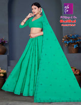 Bulbul Pastel Pure Cotton Saree – 8 Pcs Set-M.R. Saree Emporium