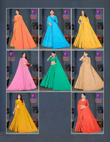 Bulbul Pastel Pure Cotton Saree – 8 Pcs Set-M.R. Saree Emporium