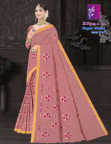 Sagar Stone Dusty W.B.P Cotton Saree with Stone Work – 8 Pcs Set -M.R. Saree Emporium