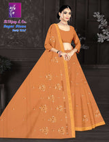 Sagar Stone Dusty W.B.P Cotton Saree with Stone Work – 8 Pcs Set -M.R. Saree Emporium