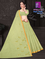 Sagar Stone Dusty W.B.P Cotton Saree with Stone Work – 8 Pcs Set -M.R. Saree Emporium