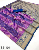 Rajpath Banarasi Stripe Silk Saree - Rich Zari Border Designer Saree - Festive & Wedding Wear - M.R. Saree Emporium